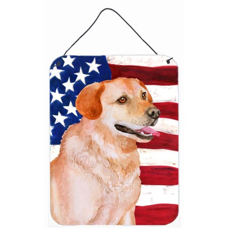 Carolines Treasures Labrador Retriever Patriotic Wall or Door Hanging Prints BB9714DS1216